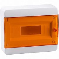 Распределительный шкаф OptiBox P, 12 мод., IP41, навесной, пластик, прозрачная оранжевая дверь |  код. 117922 |  КЭАЗ